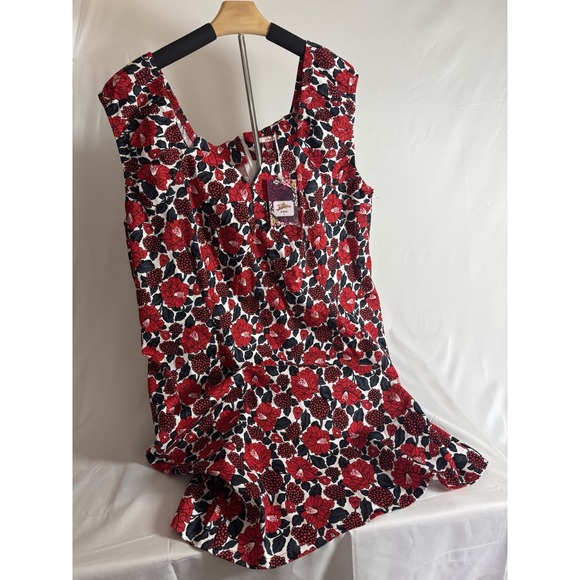 Joe Browns Dresses & Skirts - JOE BROWNS Women's Contrast Floral Print Statement Midi Dress, Red/White Sz:‎ 20